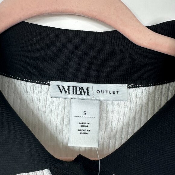 NWT White House Black Market Rib Colorblock Cardigan Ecru Black Small #WHBM15 - Picture 4 of 9